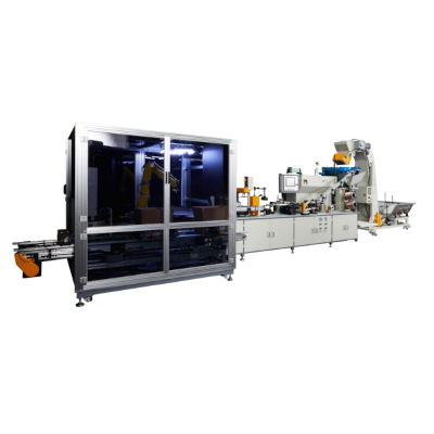 Wire weld coil nail robot packer